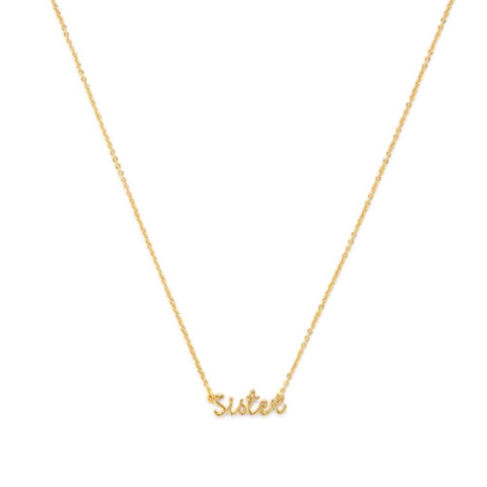New - Sophie Harper “Sister” Pendant Necklace - Gold - Beautifully Designed